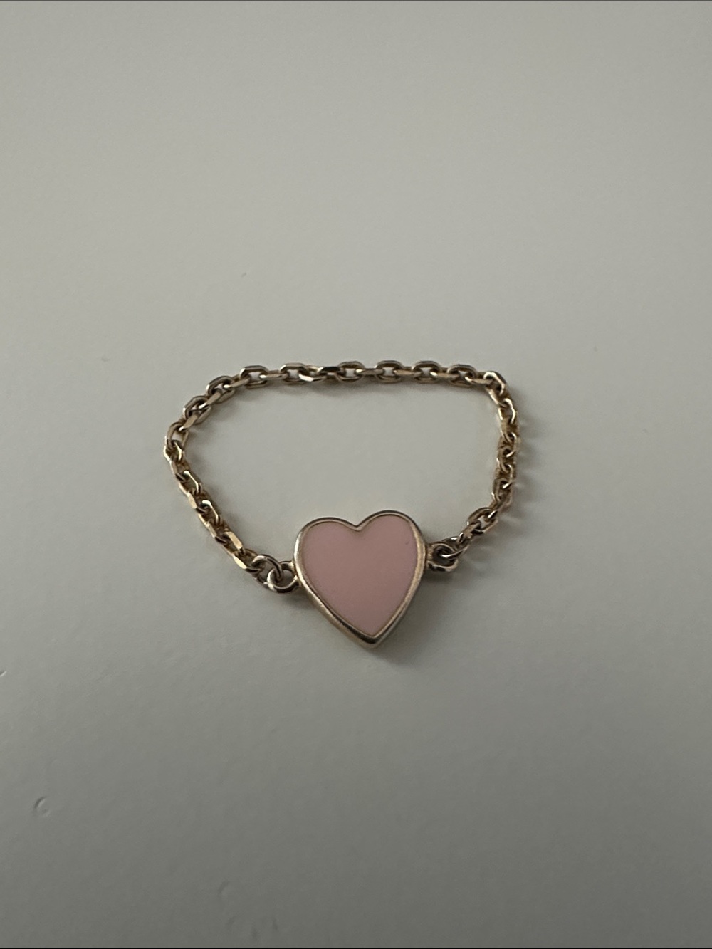 Heart Pendant Chain Bracelet - Pink